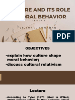 L6 - Culture and Its Role in Moral Behavior