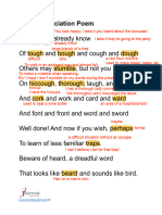 Pronunciation Poem Vocabulary Review