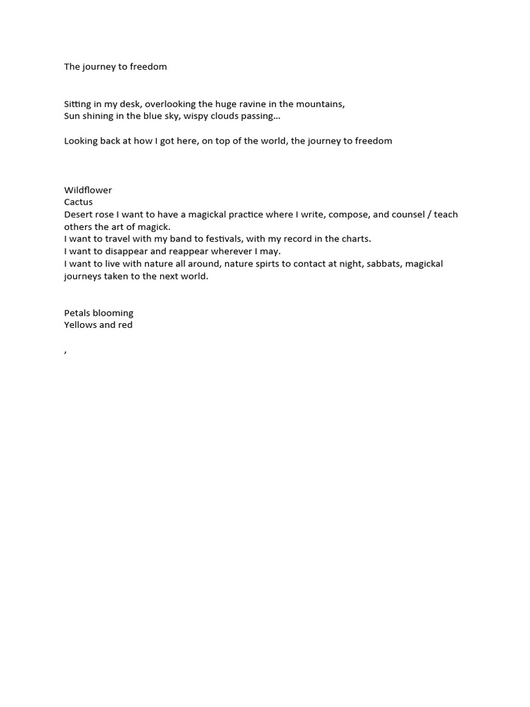 The Journey to Freedom PDF