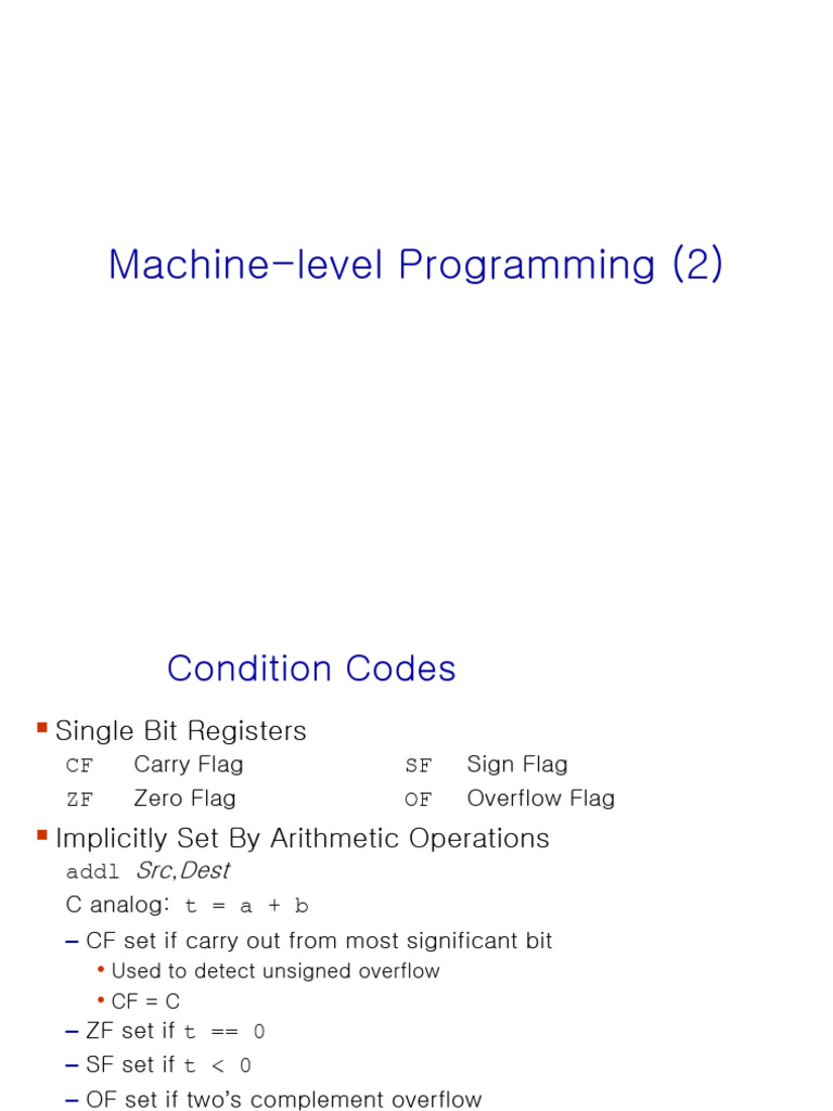 Machine-Level Programming | PDF | Control Flow | Computer Engineering