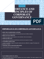 Importance and Principles of Corporate Governance