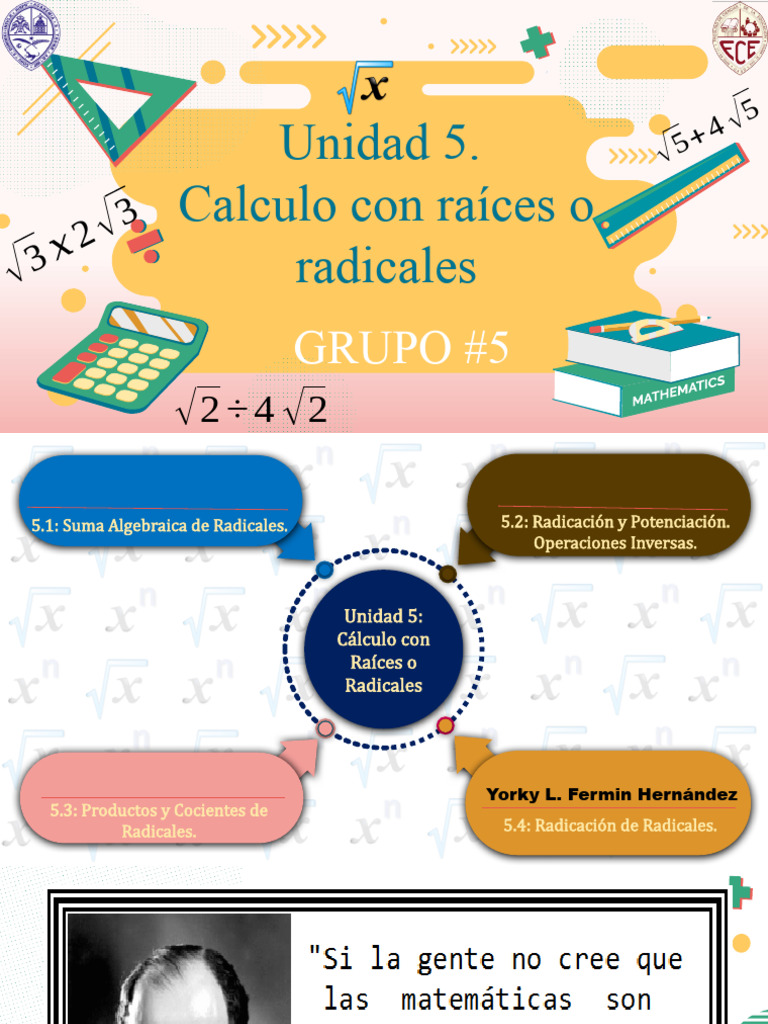 Radicación De Radicales Pdf álgebra Matemática Elemental