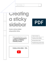 Creating A Sticky Sidebar - Webflow University Documentation