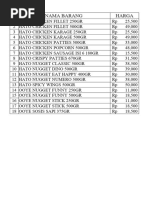 Price List Elys Food Terbaru 2022