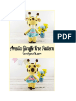Amelia The Giraffe Amigurumi Crochet Pattern
