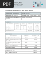 Generic Payslip