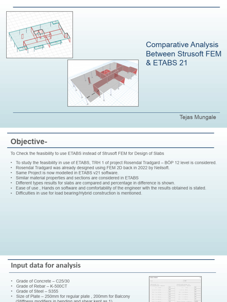 Strusoft FEM vs. ETABS 21 Analysis | PDF | Finite Element Method ...