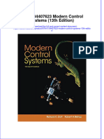 978 0134407623 Modern Control Systems 13th Edition