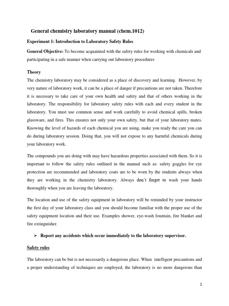 safety rule PDF Laboratories Safety