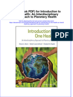 Etextbook PDF For Introduction To One Health An Interdisciplinary Approach To Planetary Health