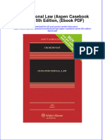 Constitutional Law Aspen Casebook Series 5th Edition Ebook PDF
