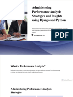 Administering Performance Analysis Strategies and Insights Using Django and Python