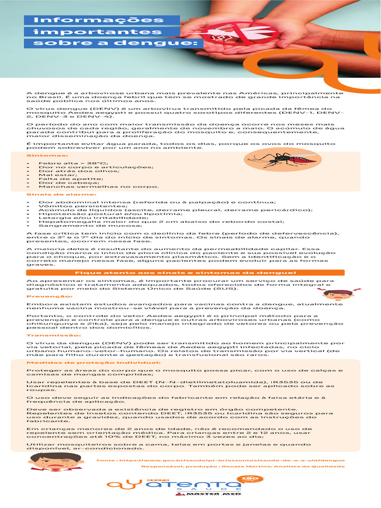 Informativo Atenta Saúde - Dengue | PDF