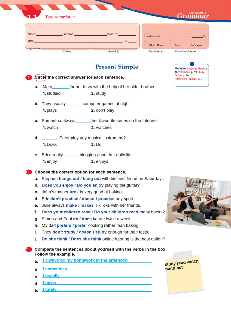 Ei Grammar Worksheet Present Simple Pdf Linguistics Grammar