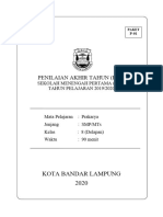 Soal Pat Prakarya Kls 8 2020