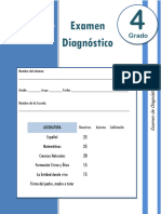 Examen Diagnóstico 4to. de Primaria 23-24