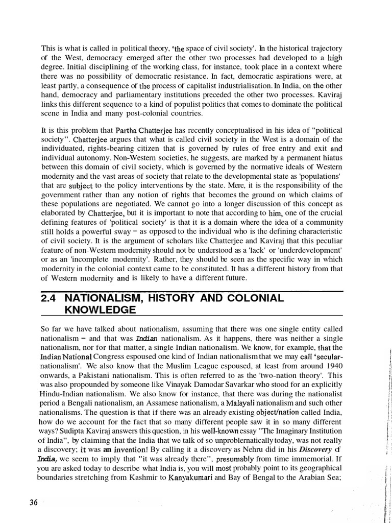 Nationalism, History and Colonial Knowledge PDF Nationalism