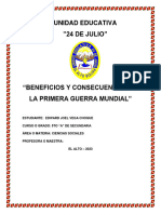 Ensayo La Primera Guerra Mundual