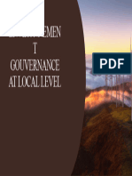 Environnemen T Gouvernance at Local Level