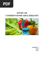 Chemistry Project: 'Study of Common Food Adulterants'