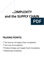 COMPLEXITY and The SUPPLY CHAIN
