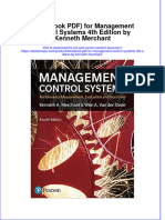 Etextbook PDF For Management Control Systems 4th Edition by Kenneth Merchant
