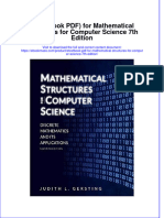 Etextbook PDF For Mathematical Structures For Computer Science 7th Edition
