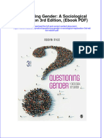 Questioning Gender A Sociological Exploration 3rd Edition Ebook PDF