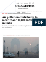 Air Pollution Contributes To More Than 116,000 Infant Deaths in India - India News, The Indian Express