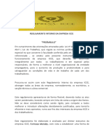 Regulamento Interno Da Empresa Icce, Diretor Executivo Formoso Mendes