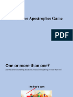 Possessive Apostrophes Game