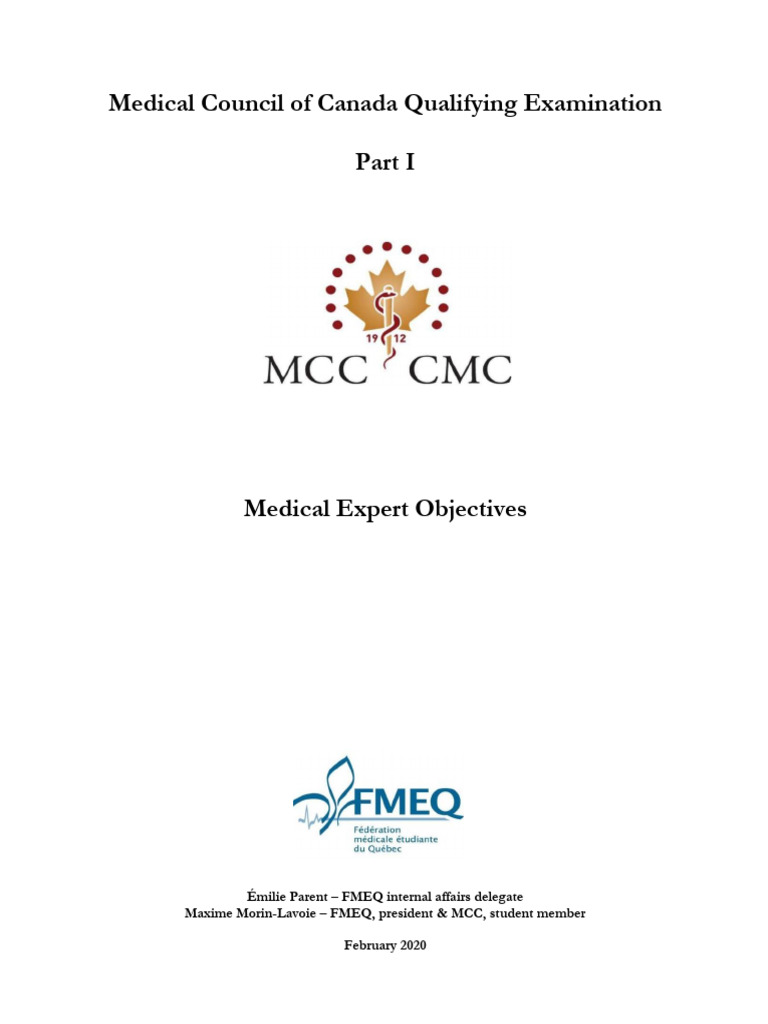 MCC Exam Objectives for Medical Students | PDF | Multiple Choice ...