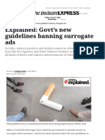 Explained - Govt's New Guidelines Banning Surrogate Ads - Explained News, The Indian Express