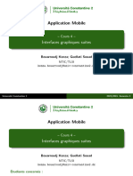 Application Mobile: Interfaces Graphiques Suites