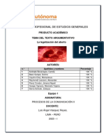 Modelo de Texto Argumentativo