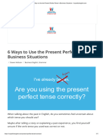 6 Ways To Use The Present Perfect Tense in Business Situations