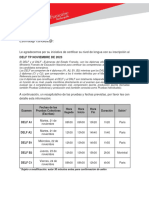 Convocatoria DELF TP NOVIEMBRE 2023