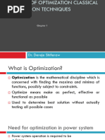 Classical Optimization Techniques