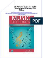Etextbook PDF For Music For Sight Singing Whats New in Music 10th Edition