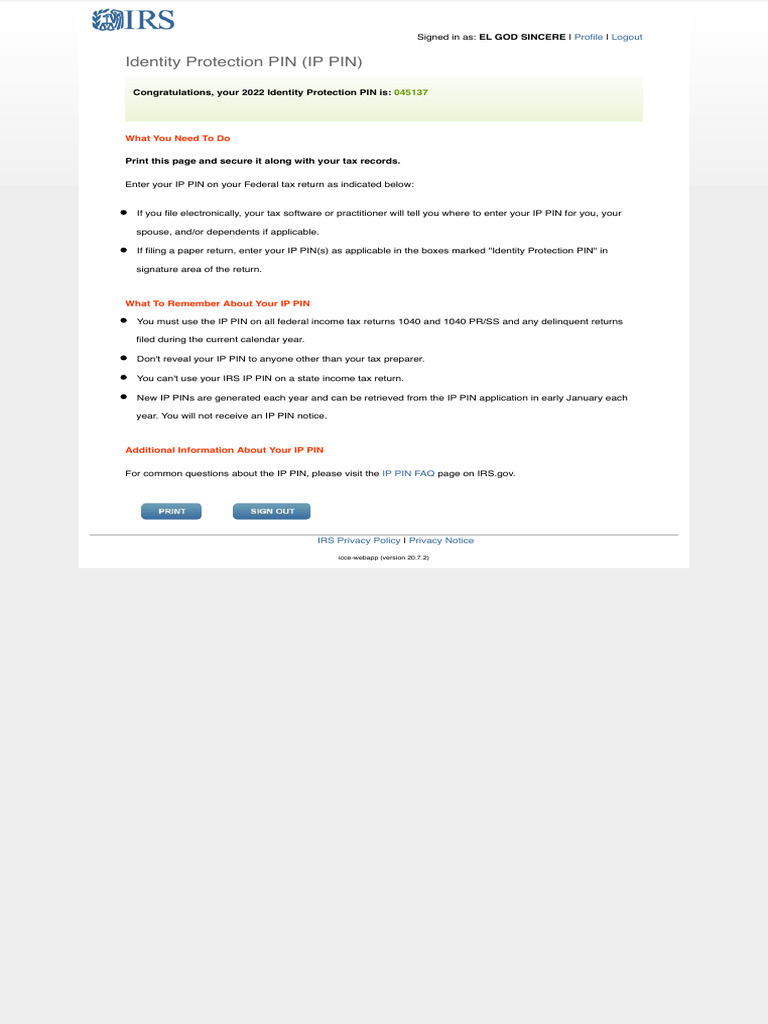 Identity Protection PIN (IP PIN) PDF