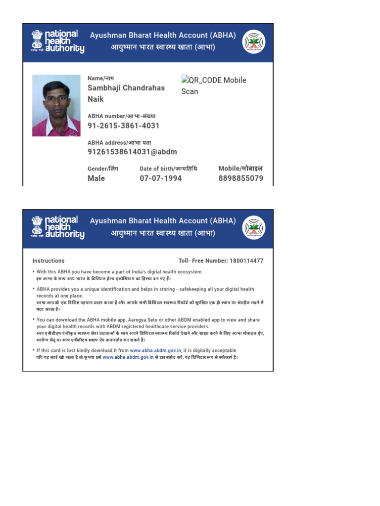 ABHA ID CARD DOWNLOAD PDF intelligence overview