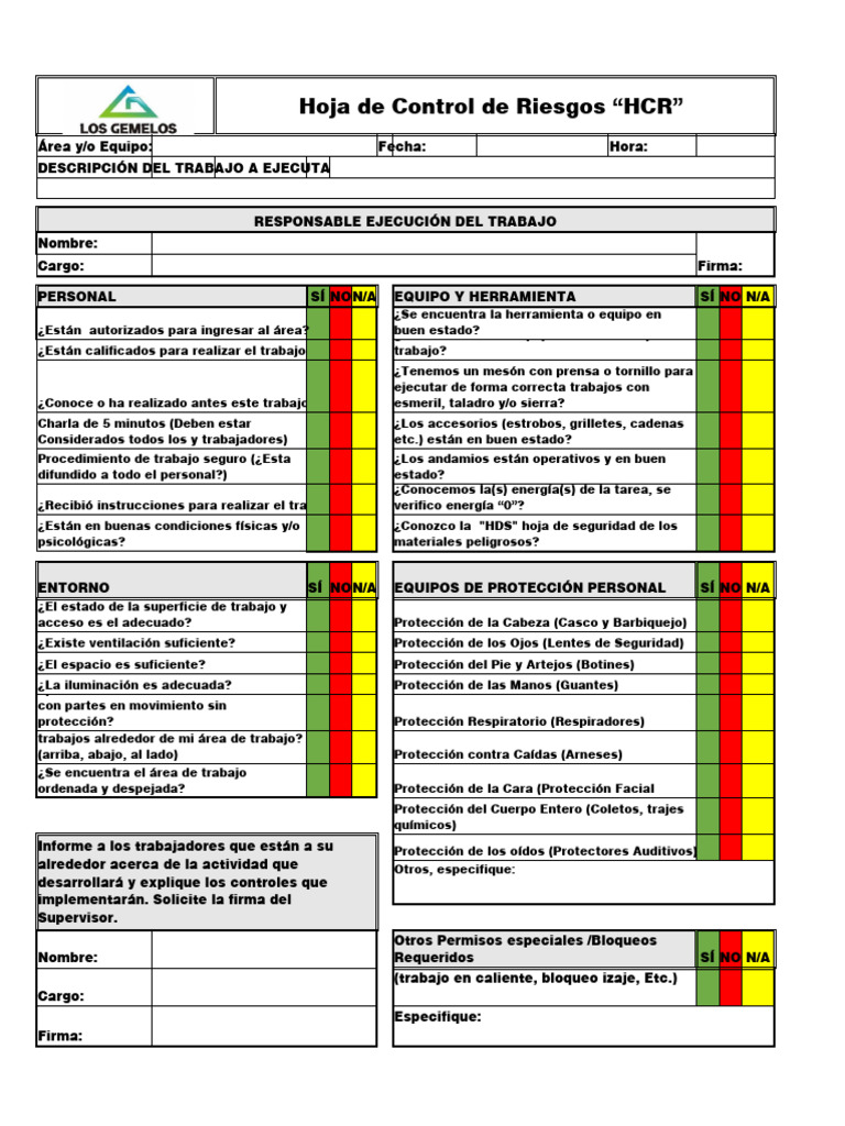 Control de Riesgos Laborales HCR | PDF