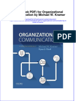 Etextbook PDF For Organizational Communication by Michael W Kramer