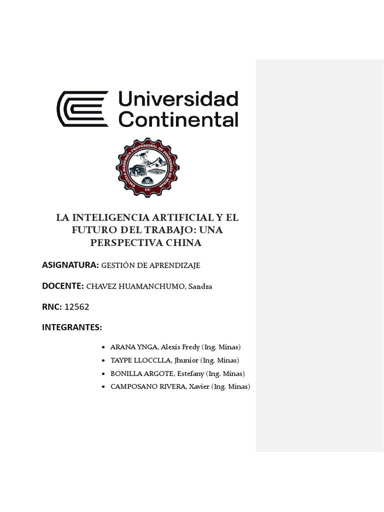 La Inteligencia Artificial y El Futuro Del Trabajo | PDF | Inteligencia ...