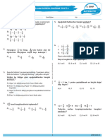 Matematik Kazanim Değerlendirme Testi-3: 5. Sinif