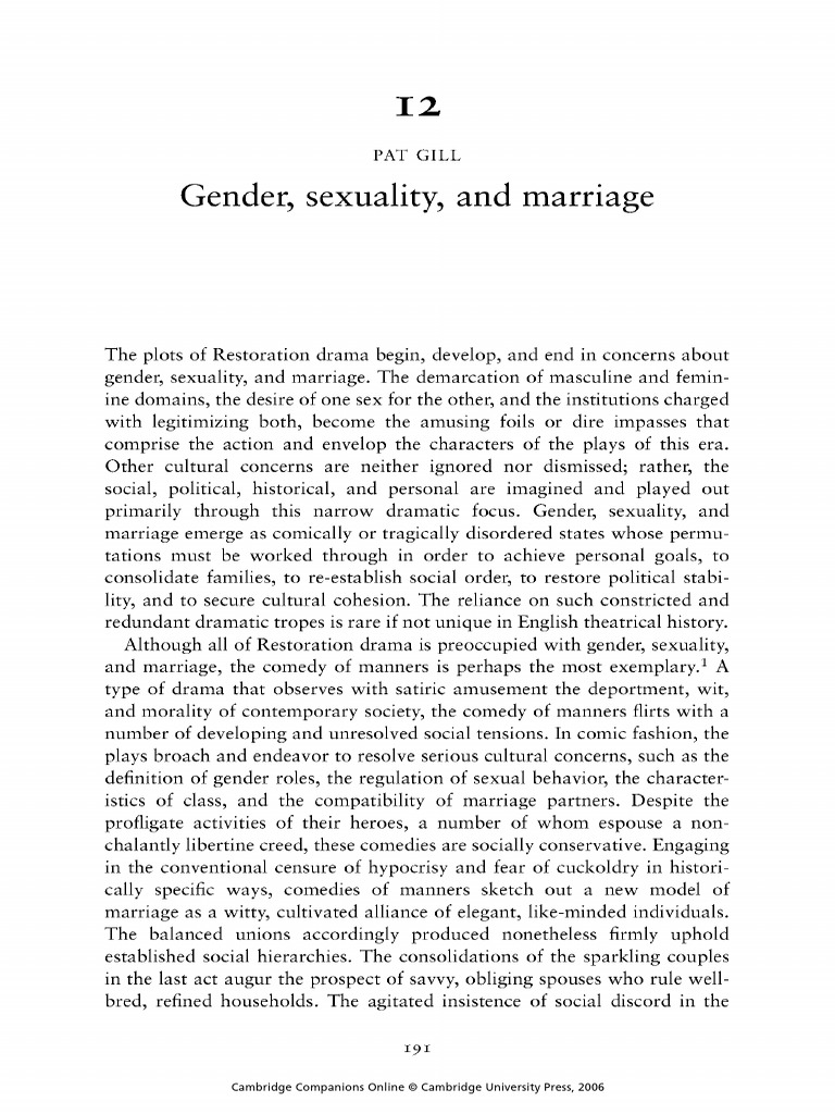 Gender Sexuality and Marriage | PDF