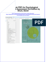 Etextbook PDF For Psychological Testing and Assessment 3rd Edition by Shum David