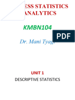 Statistics (Unit-1)