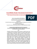 Sosyal Bilimler Dergisi / The Journal of Social Sciences