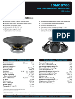 Beyma Speakers Data Sheet Low Mid Frequency 15MCB700